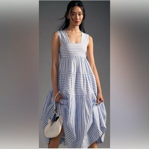 Anthropologie The Helena Square-Neck Babydoll Dress